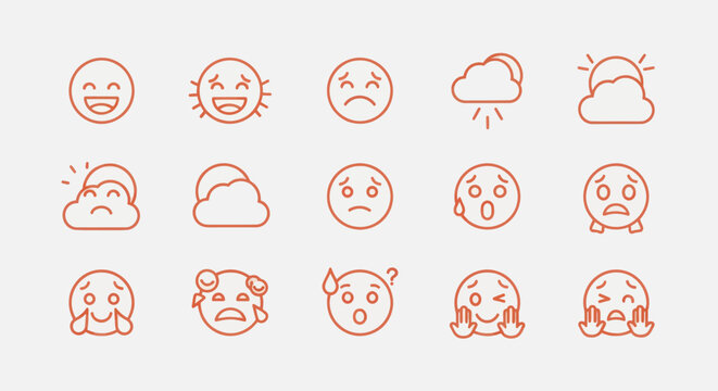 Emoji icons emotions and feelings