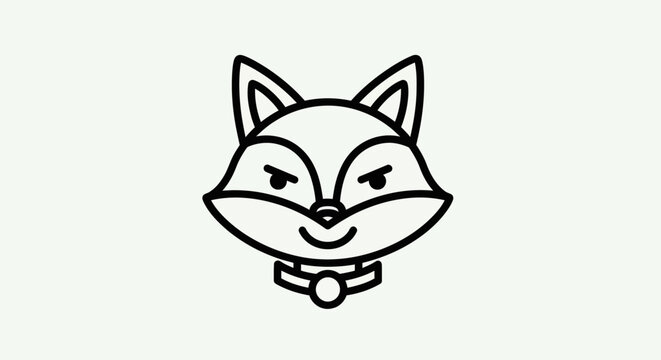 Fox head icon vector design