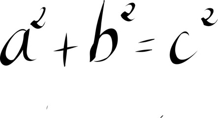 Fototapeta premium Pythagorean Theorem Equation in Clean Mathematical Typography