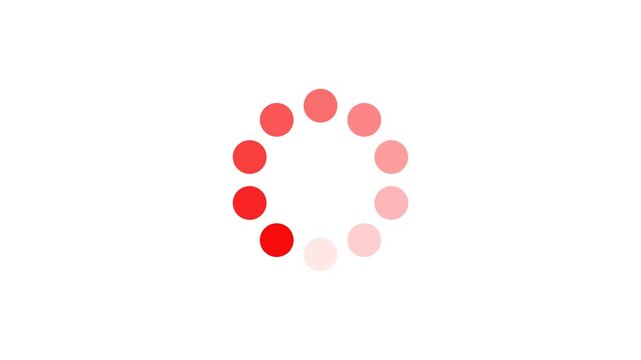 Black gradient dotted round loading page video design on white screen