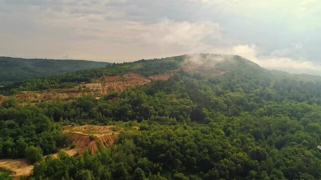Cinematic View Of Poconos Mountains, USA