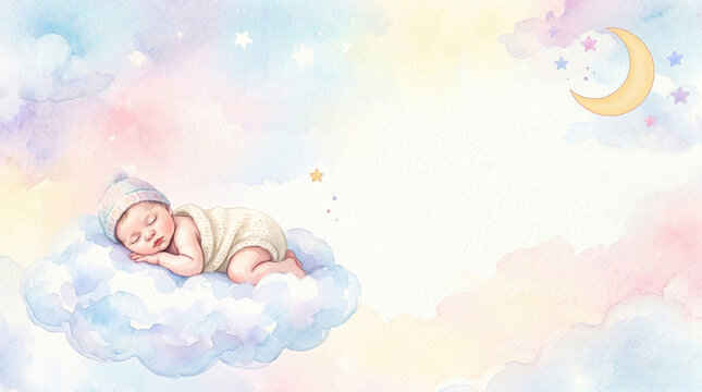 Watercolor Baby Sleeping」の写真素材 | 30,989件の無料イラスト画像 