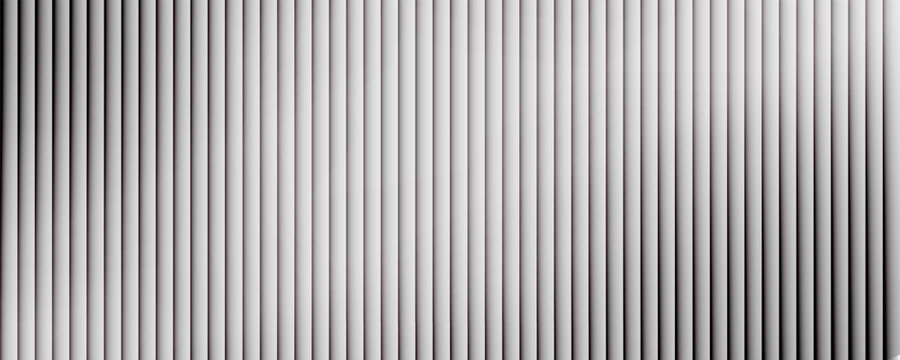Ribbed glass vector glossy frame. Texture effect plastic texture. Acrylic reeded fluted panel on white gray background