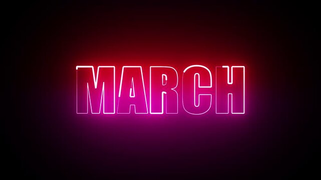 MARCH NEON TITLE ANIMATION