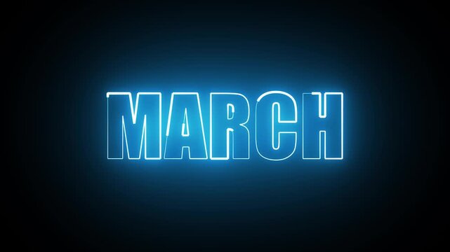 MARCH NEON TITLE ANIMATION