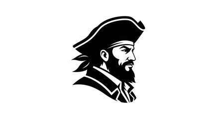 Obraz premium Pirate portrait illustration isolated