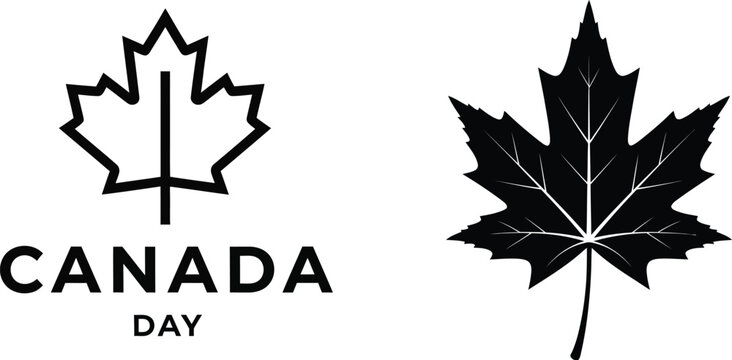 Canada day vector maple leaf designs with typography for patriotic celebrations