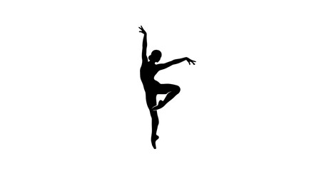 Ballet dancer silhouette on white © UDIN BADEG