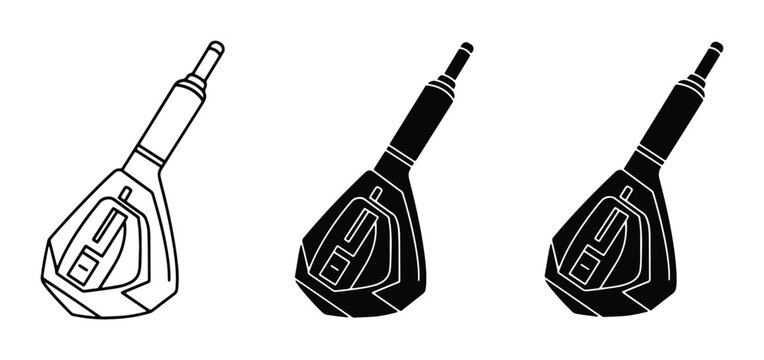 Car Key Fob Icons, Modern Vehicle Remote Control Symbols, Automotive Keyless Entry Vector Set
