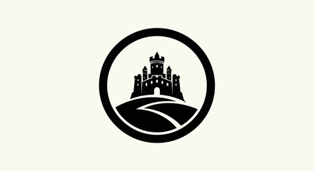 Silhouette castle logo design © Zilong