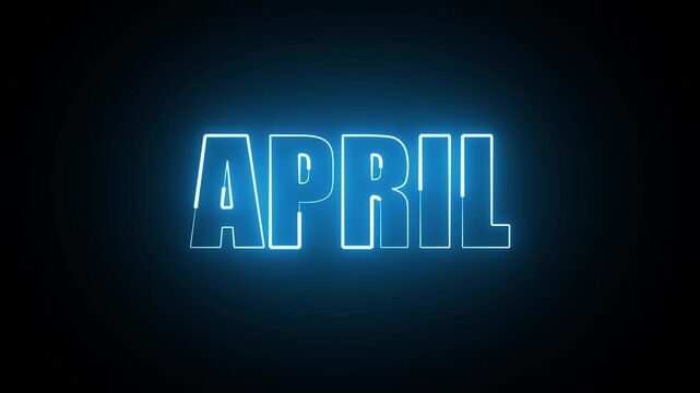 APRIL NEON TITLE ANIMATION
