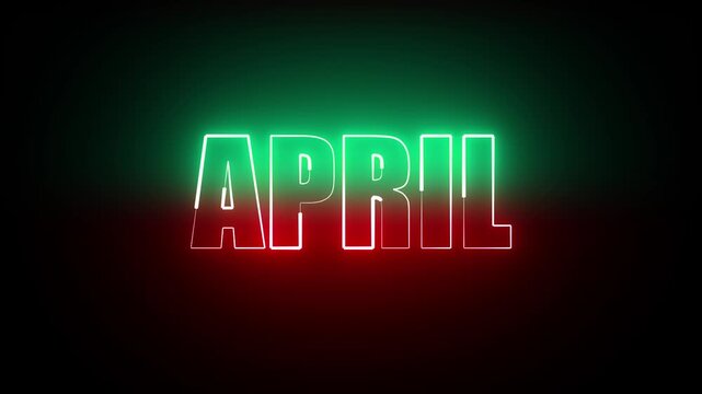 APRIL NEON TITLE ANIMATION