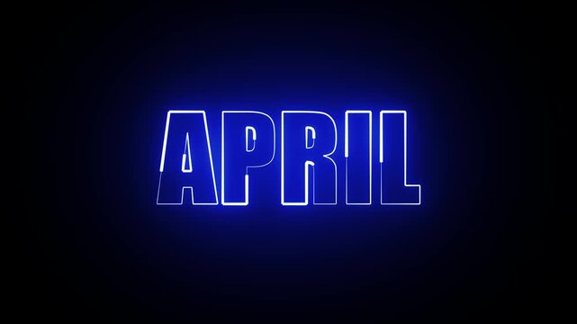 APRIL NEON TITLE ANIMATION