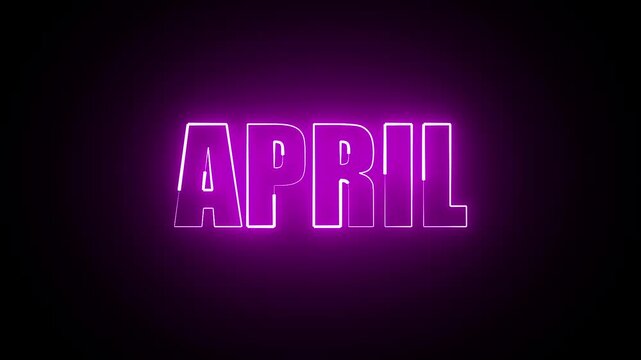 APRIL NEON TITLE ANIMATION