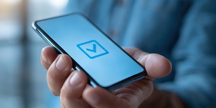 mobile voting/polling app on smartphone