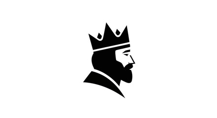 King silhouette profile illustration © udin