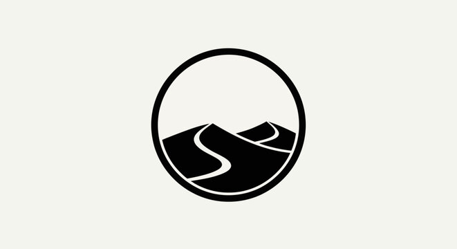 Desert landscape logo design