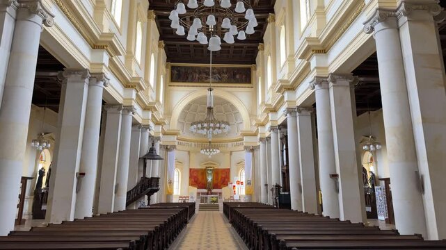 Interior of Cathedral of the Divine Saviour in Ostrava, Czech Republic