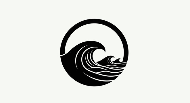 Ocean wave logo design
