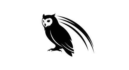 Fototapeta premium Owl logo design on white background