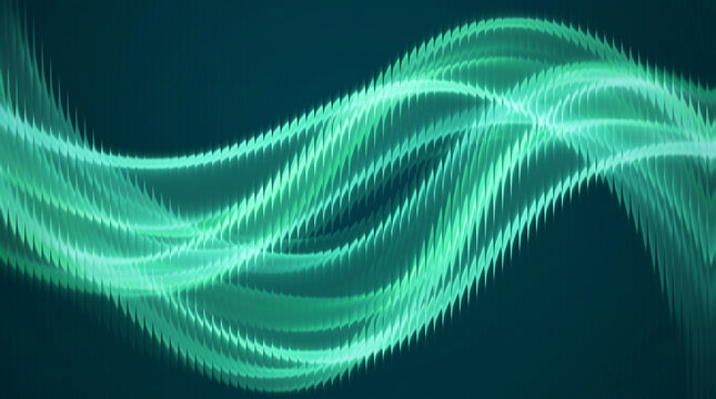 An abstract blue wave background featuring smooth digital lines and a flowing motion design pattern