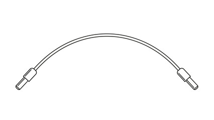 Obraz premium Curved Jumper Wire with Connectors, Electrical Component, Electronic Circuitry