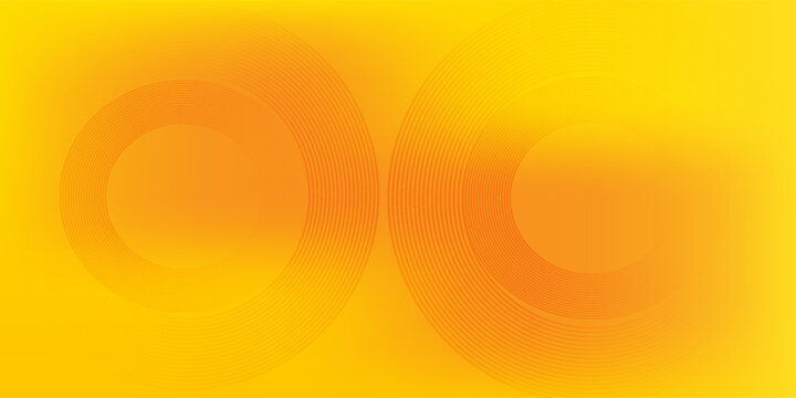 Abstract Yellow and Orange Gradient Background with Minimalist Concentric Circular Lines and Ripple Effect