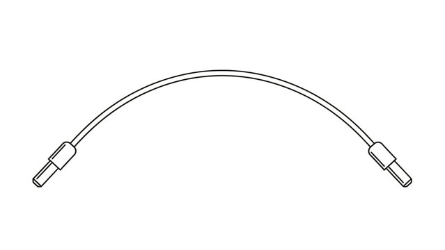 Curved Jumper Wire with Connectors, Electrical Component, Electronic Circuitry