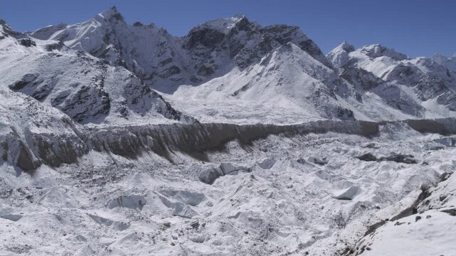 Khumbu Glacier in Himalayas, Nepal