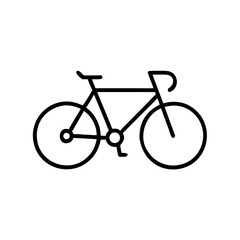 Fototapeta premium Bicycle illustration, minimalist style, black and white design, copy space