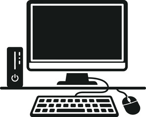 Fototapeta premium Desktop computer setup with monitor and accessories