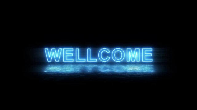 Welcome text banner intro outro