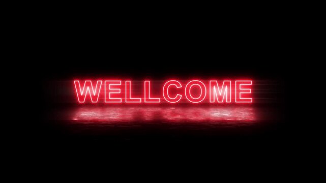 Welcome text banner intro outro