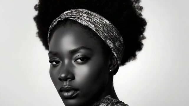 Portrait of Afro-American Model