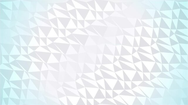 Abstract white and light blue geometric triangle motion background
