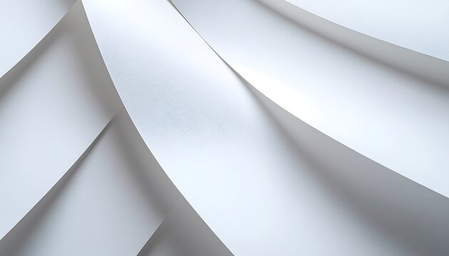 Abstract minimalist white paper layers background design.