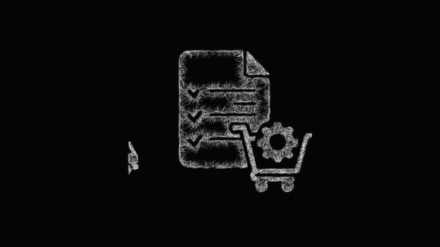 Sketch procurement icon animation - smooth progressive reveal