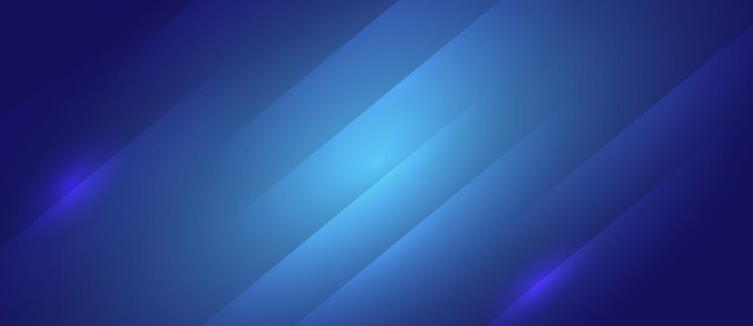 Futuristic deep blue tech background with sharp diagonal lines, subtle lens flares, and digital elements. Perfect for cybersecurity concepts, data science, and IT layouts.