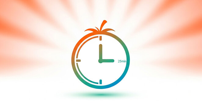 Creative tomato timer icon representing cooking time for food preparation