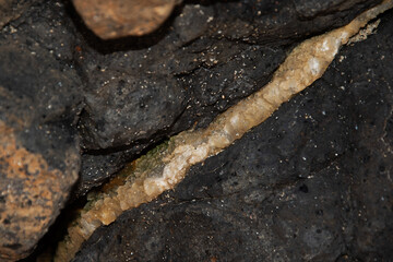 Fototapeta premium Сlose up view of beautiful minerals in rocks