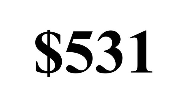 Financial Growth Concept: Dollar Counter Rapidly Increasing to $1,000 Milestone