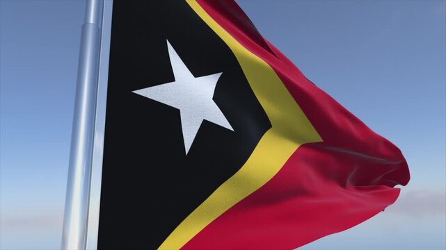 East Timor Flag Background Broadcast Ready 4K