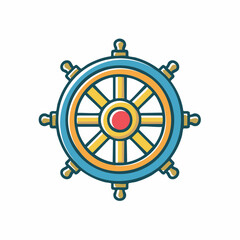 Obraz premium Ship's Wheel Icon