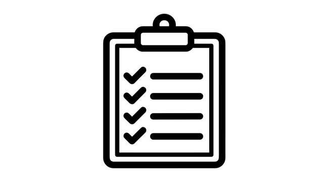 Clipboard with checklist and checkmarks icon representing task completion and organization