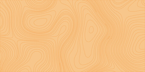 Orange topographic contour lines abstract map background, geographic terrain maps, elevation curves, and modern minimalist pattern design. © Creative Lis