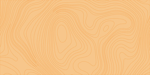 Orange topographic contour lines abstract map background, geographic terrain maps, elevation curves, and modern minimalist pattern design. © Creative Lis