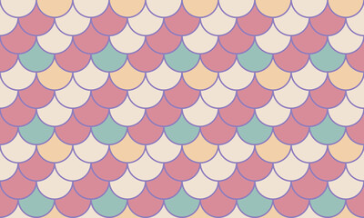 Pastelcolored fish scale pattern.  Perfect for textile design, wrapping paper, or website backgrounds.  Subtle, elegant, and versatile, this seamless design evokes a sense of calm and whimsy. © Olena