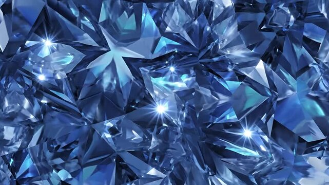 Abstract Blue Gemstones Sparkling and Shimmering with Light.