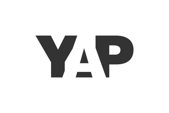 YAP logo design. Initial letter Y A P bold font style for tech startups, consulting, corporate branding. Creative company name, headlines typography identity, trendy logotype.