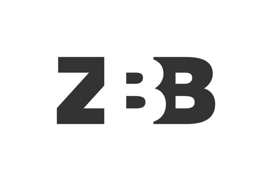 ZBB logo design. Initial letter Z B B bold font style for tech startups, consulting, corporate branding. Creative company name, headlines typography identity, trendy logotype.